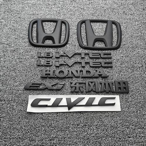 适用于八代思域车标 九代侧标1.8IVTEC后尾箱贴CIVIC EXI字标黑色