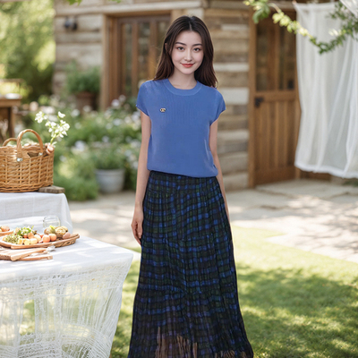 夏季新款时尚条纹半身裙女