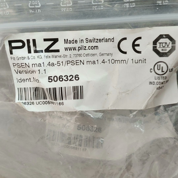 【汇生】全新正品原装未使用皮尔兹磁性开关 506326PSENma1【议价