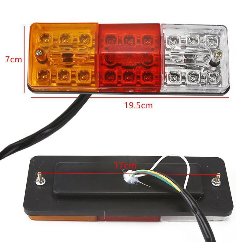 电动三轮车后尾灯总成摩托三轮车转向灯刹车灯12v4860v通用倒车灯