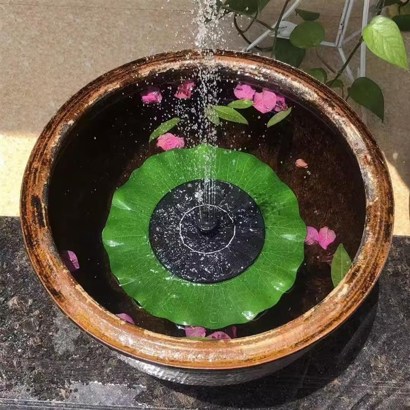 太阳能喷泉增氧泵鱼池彩灯自动喷水浮水悬浮小型水泵景观户外庭院