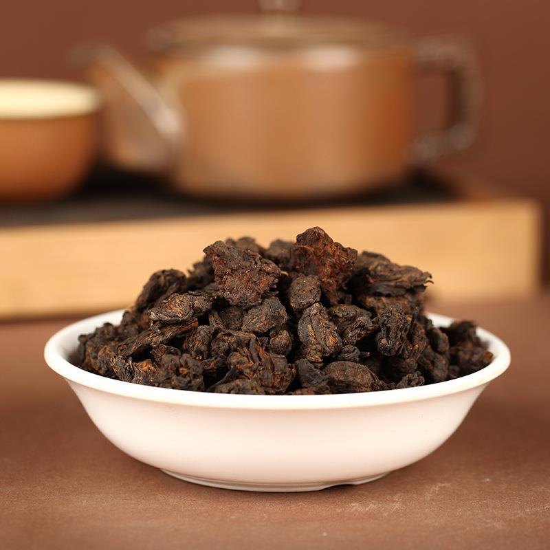 云南普洱茶叶勐海老茶头熟茶金芽乔木古树500g散茶熟普