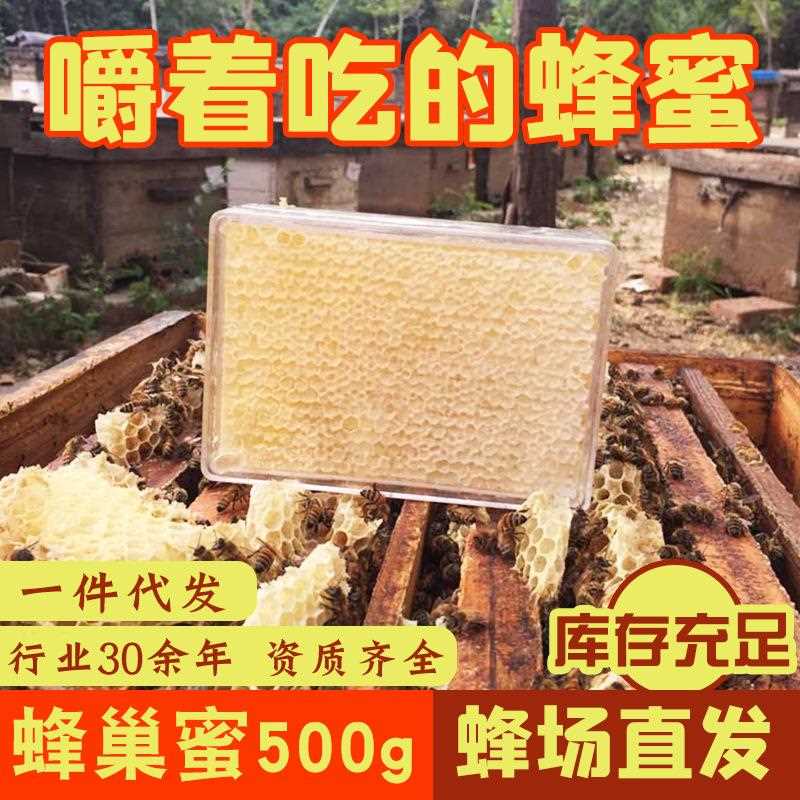 蜂巢蜜500g 蜂蜜农家蜂场自产蜂巢 蜂窝蜜 嚼着吃的蜂巢蜜