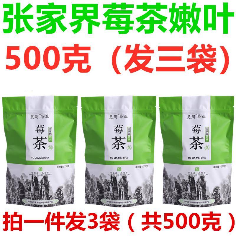 莓茶嫩叶龙须芽尖张家界野外生持级茅岩河莓茶嫩芽新藤茶500g