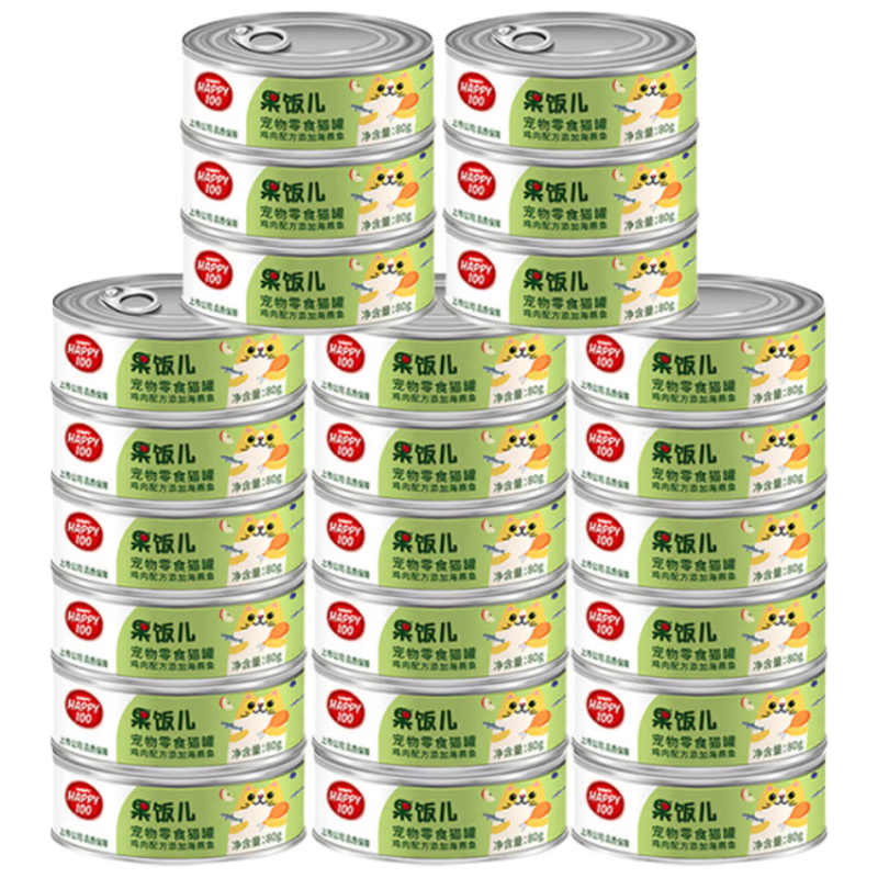 顽皮鸡肉海燕鱼猫罐头80g*24罐