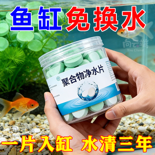 鱼缸高分子化合物净水片去除鱼缸异味净化水质去除腥味鱼缸专用