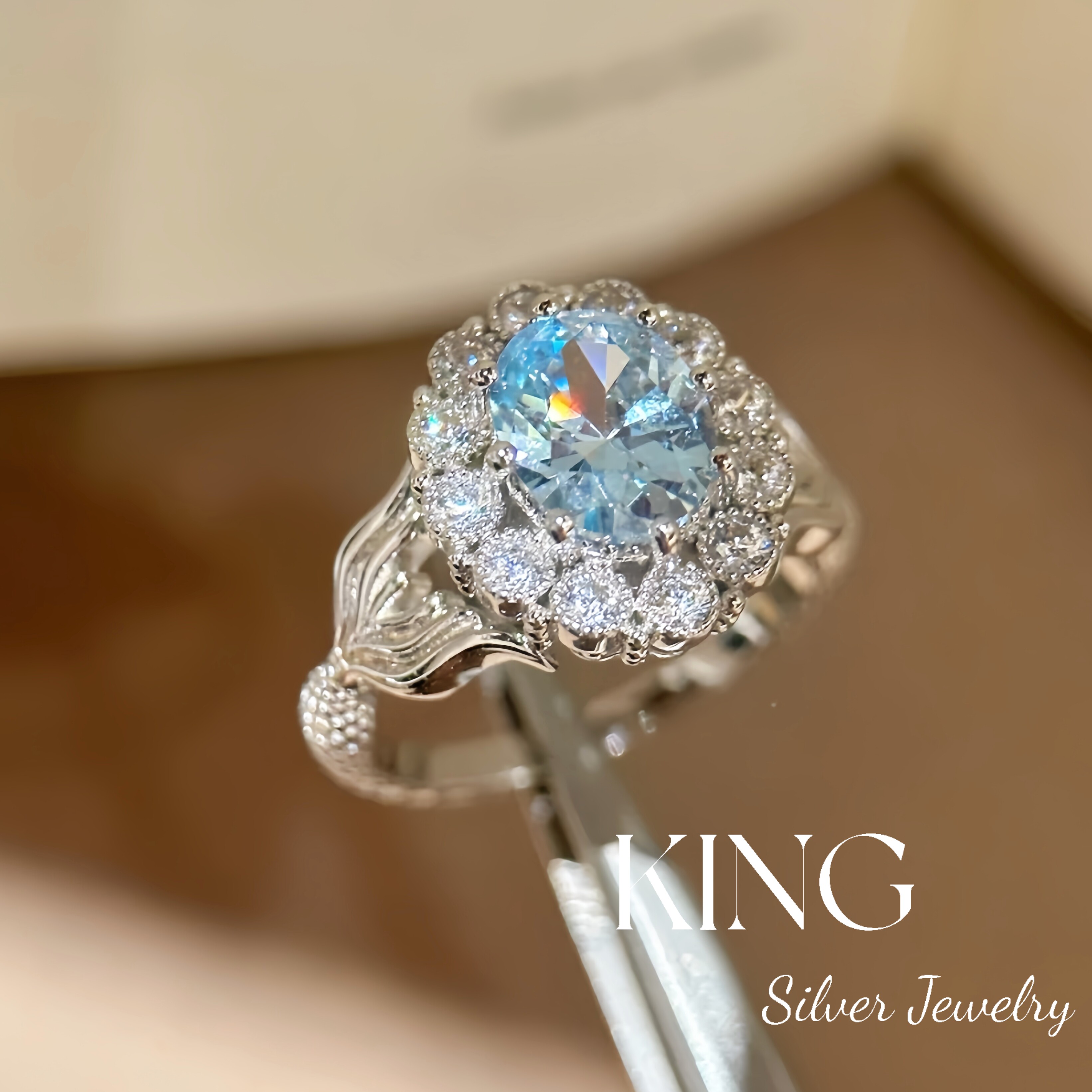 king银饰珠宝S925银美人鱼戒指
