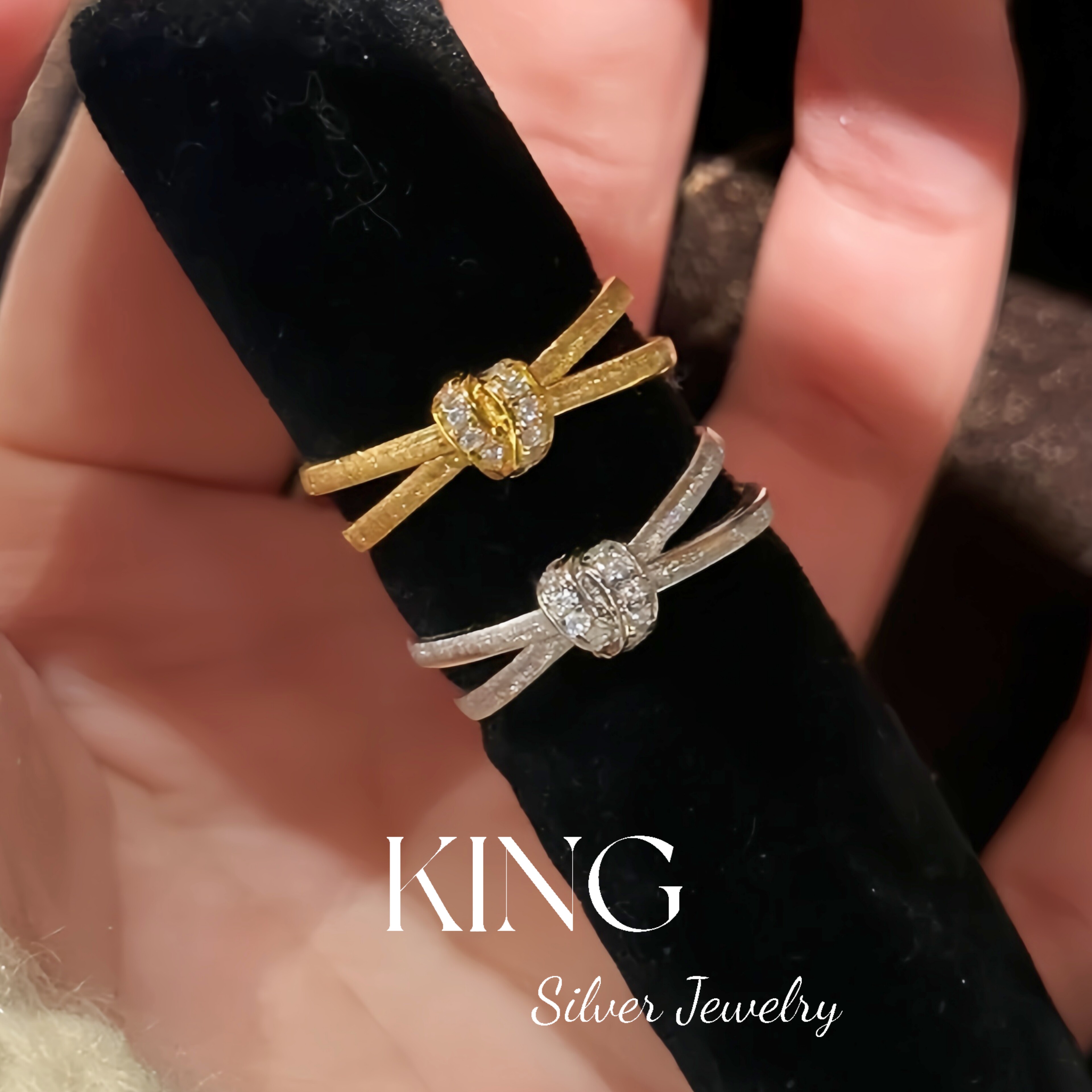 结绳knot戒指|S925银镀金独家定制拉丝时尚高级轻奢精致简约戒指