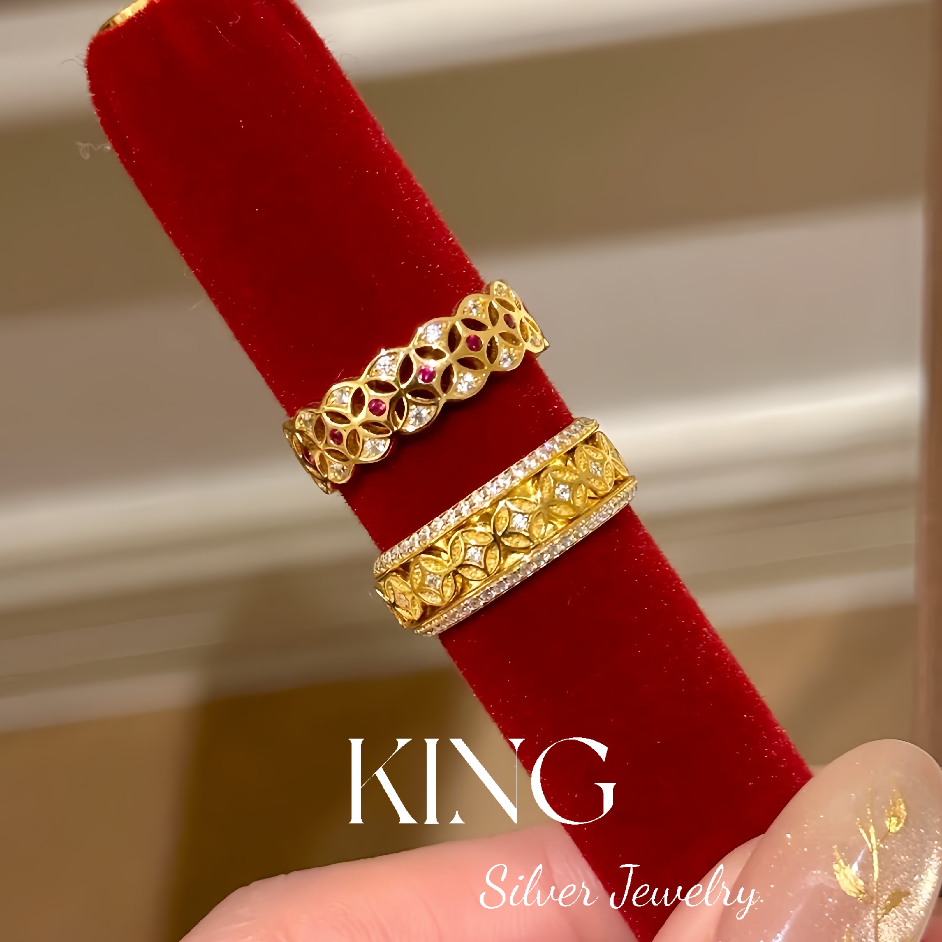 king银饰珠宝S925可转动钱币戒指
