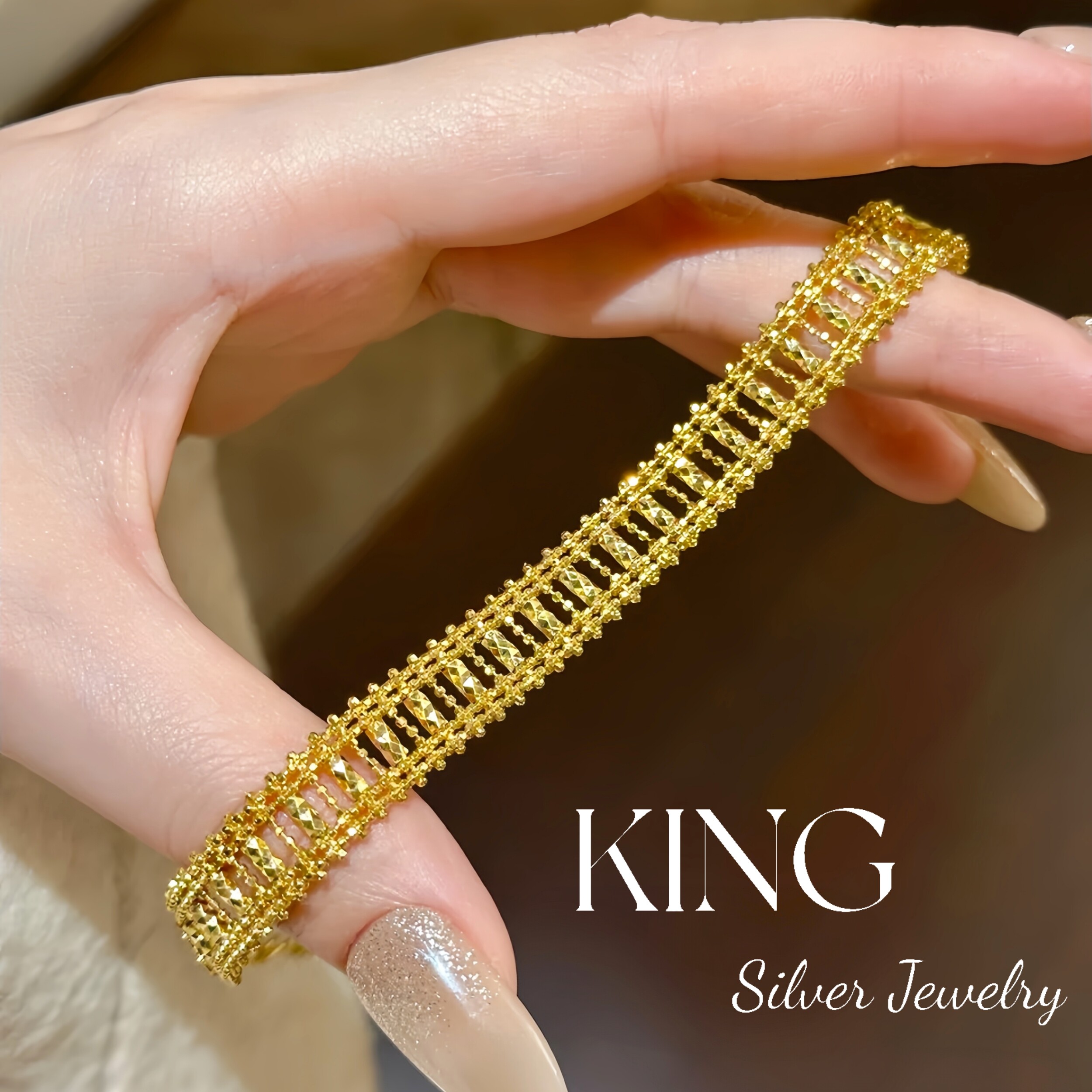 king银饰珠宝S925银楼兰舞手链