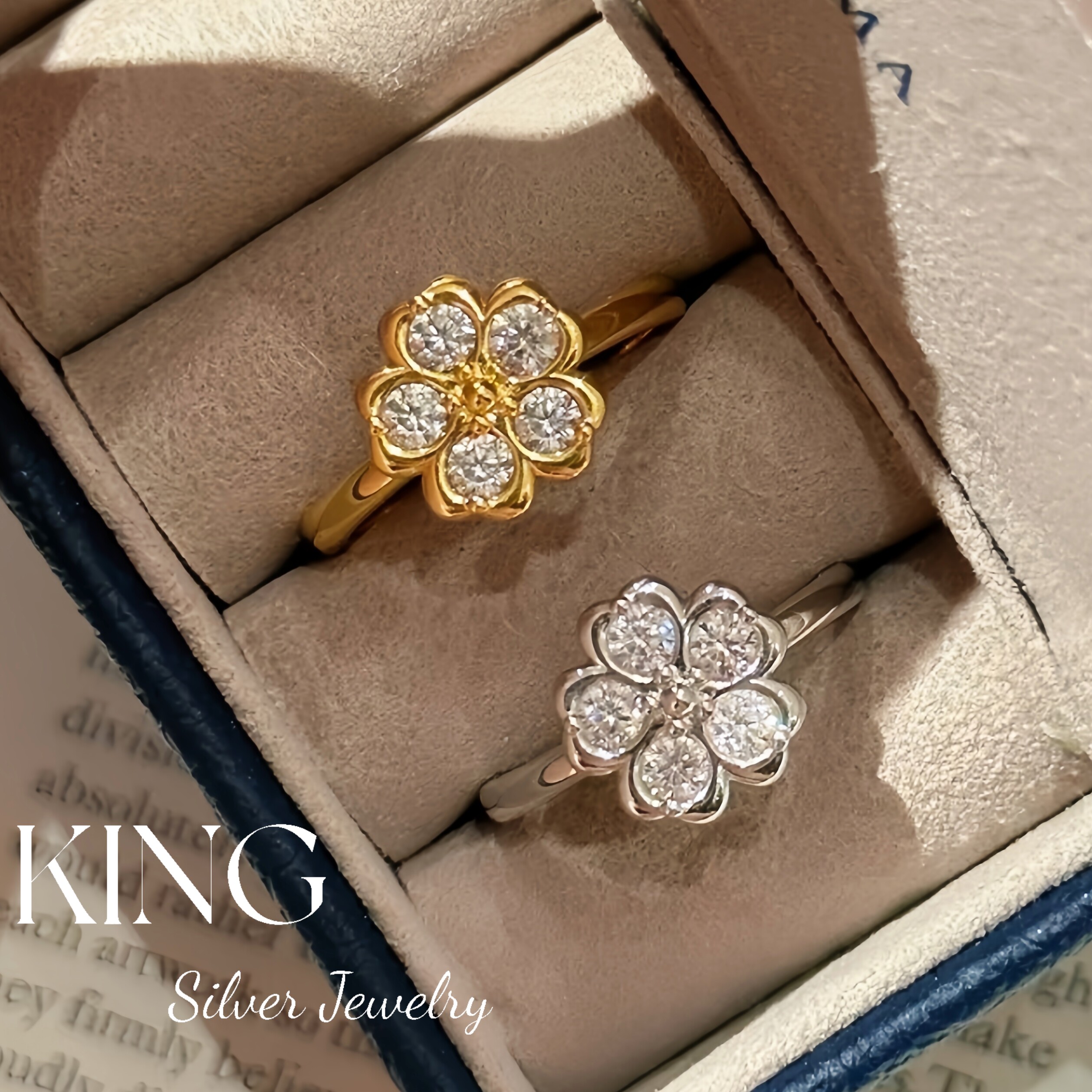 花见 | S925银镀金小樱花vintage轻奢时尚通勤百搭简约纯银戒指