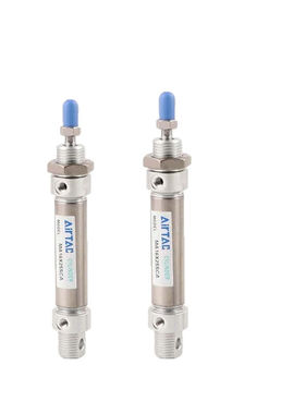 不锈钢迷你气缸小型MA25/32X10X20X25X30X50X100X125X150S深蓝色