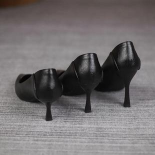 全羊皮超软女鞋羊皮真皮黑色工作鞋女鞋软底舒适不累职业单鞋性感