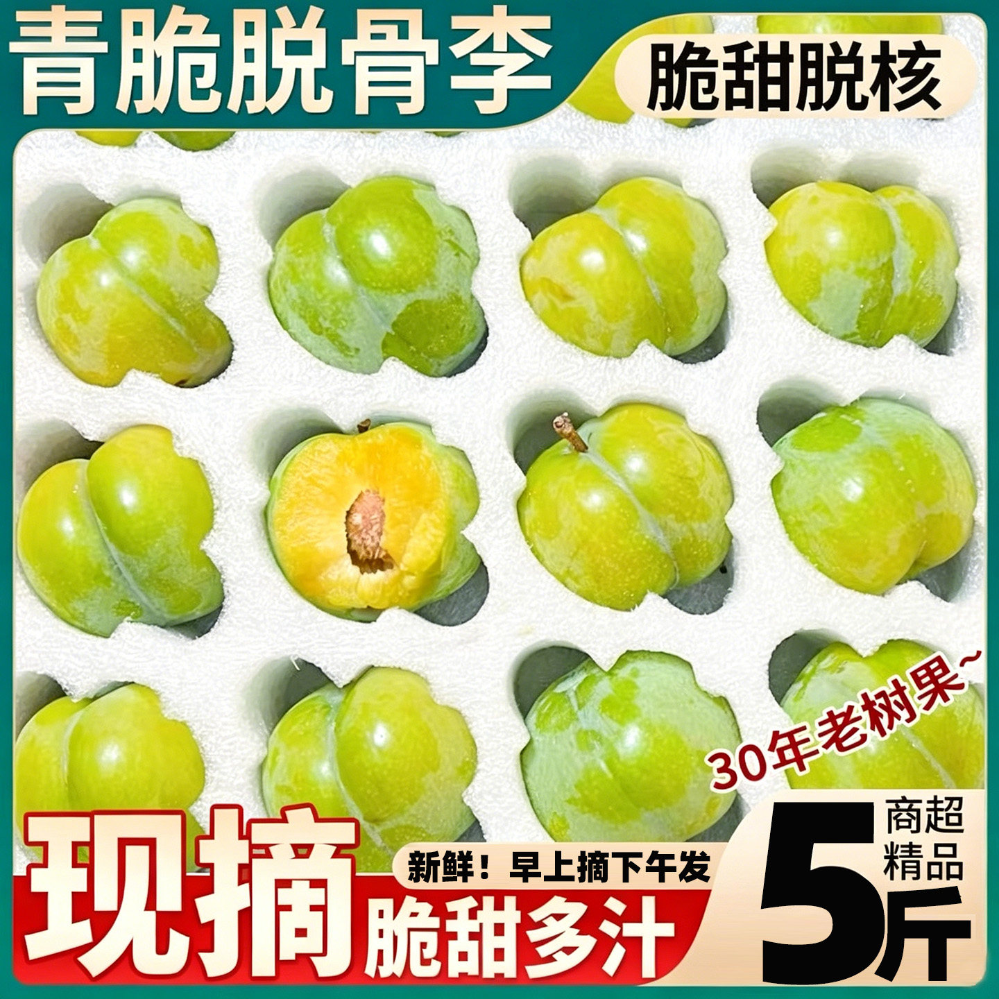 头茬四川青脆李脱骨李子新鲜当季孕妇水果5斤包邮清脆李酸甜巫山