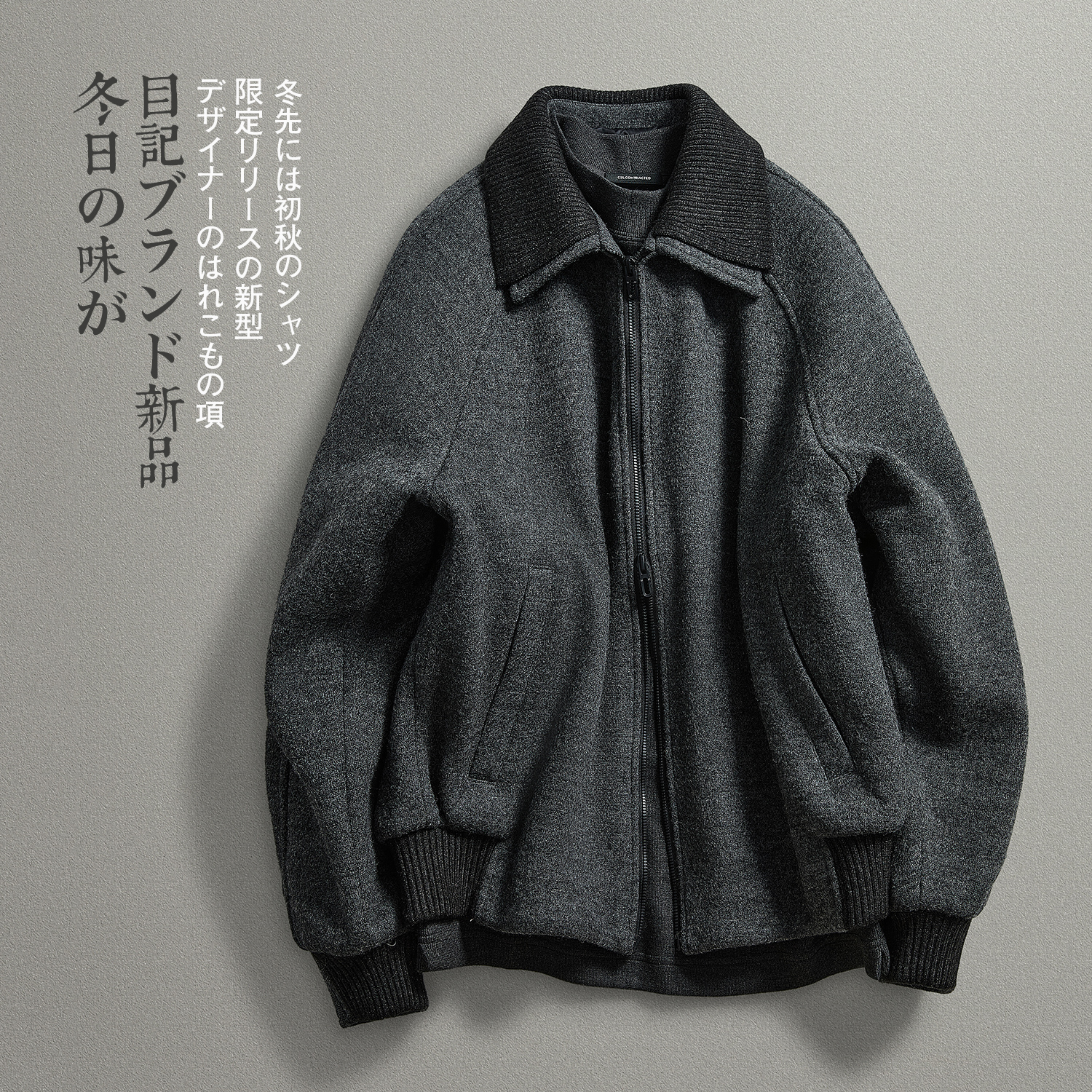 羊毛呢子轻薄羽绒服夹克外套男