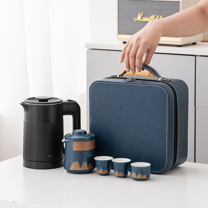 旅行便携式出差酒店专用烧水泡茶壶户外一壶三杯露营茶具随手泡茶,餐饮具,旅行茶具,淘宝优惠券,粉丝福利购,淘宝优惠卷