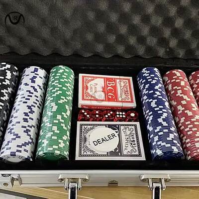 texas hold em poker set aluminum case 500 dice chips扑克