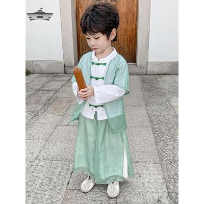 男女中小童汉服古风春夏季中国风幼儿园民族风表演服班服套装唐装