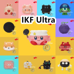 适用于IKF Ultra 卡通纯色保护套硅胶软壳无线蓝牙耳机壳防摔情侣潮充电仓盒子