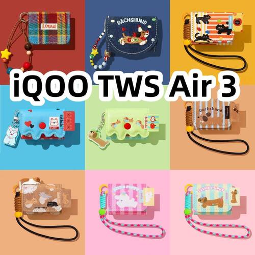适用于iQOO TWS Air 3耳机套一体翻盖皮套保护套手链款防摔