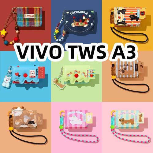 适用于VIVO TWS A3耳机套一体翻盖皮套保护套手链款防摔