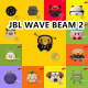适用于JBL 小众无线蓝牙耳机壳防摔情侣潮充电仓盒子 2耳机套可爱卡通纯色保护套硅胶软壳新款 WAVE BEAM