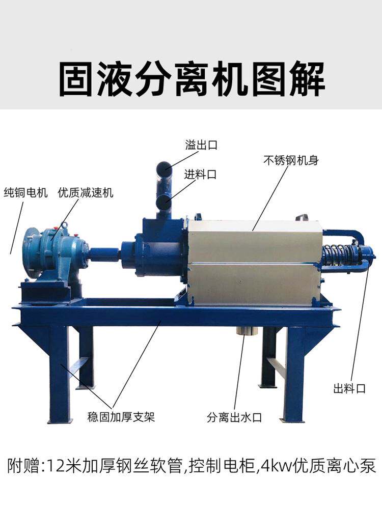 干湿分离机猪场粪便鸡粪牛粪养殖场粪污脱水机小型猪粪固液分离机