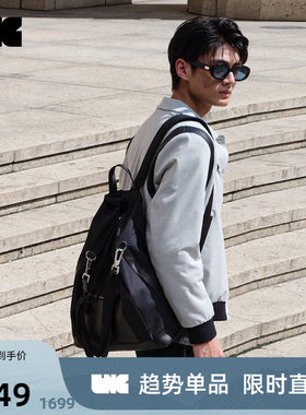 LNG23秋季新款休闲双肩背包通勤大容量多功能斜跨包电脑包LBST011