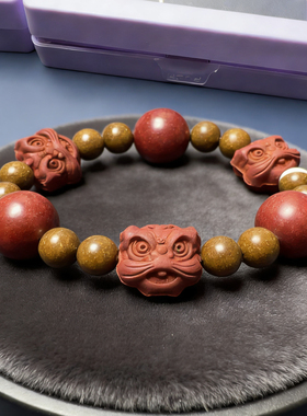 新品红玫瑰合香珠醒狮手串国风穿搭汉服搭档天然草本合香清凉安神