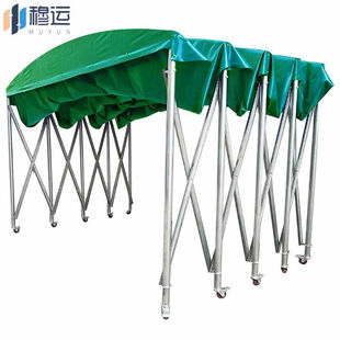 防雨停车棚长6 穆运推拉雨棚移动大型帐篷折叠收缩遮阳棚子伸缩式