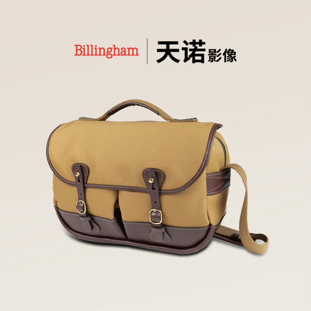 Billingham/白金汉包Mini Eventer斜挎包单肩包原装真皮帆布卡其巧克力边英国原装进口纯手工制作生日礼物