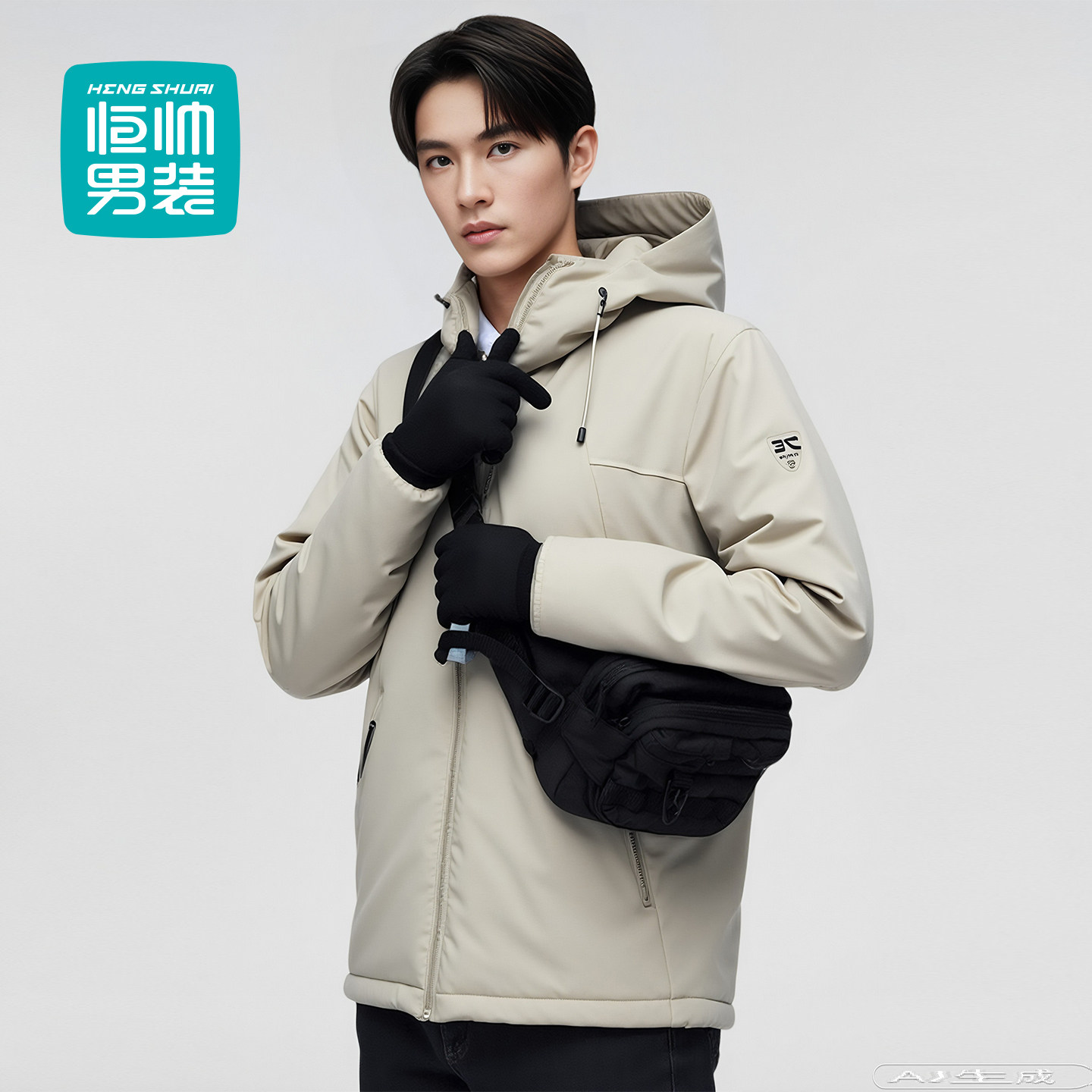 恒帅男装冬季新款户外运动风连帽羽绒服男加厚保暖时尚防寒外套男,男装,羽绒服,淘宝优惠券,粉丝福利购,淘宝优惠卷