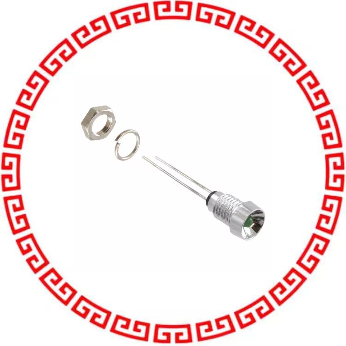 6062211110F LED PNL IND 6MM GRN 15MA RECESS