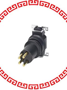 1412249 CONN MALE INSERT 4POS GOLD SLDR