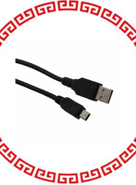 3021003-03 CBL USB A-MNI B CON 3' 28/28 AWG