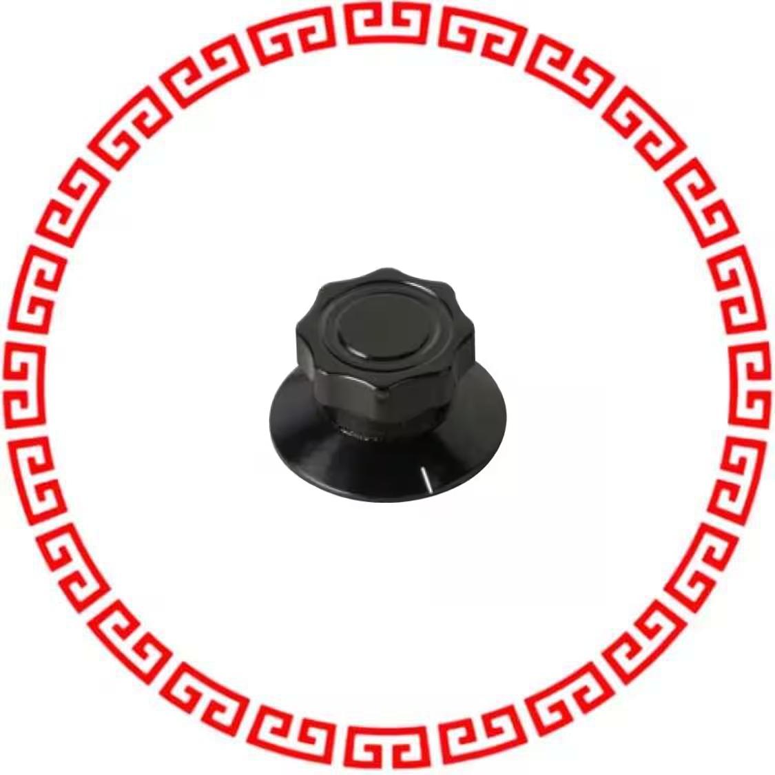 4104CB KNOB FLUTED W/SKIRT 0.250 PLAST