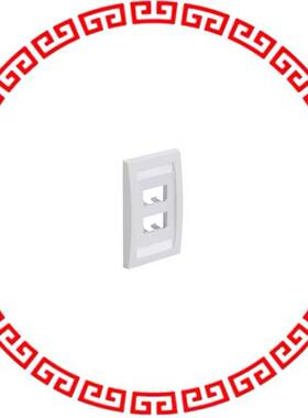 CFPE4IGY FACEPLATE, 4 PORT, SINGLE GANG,