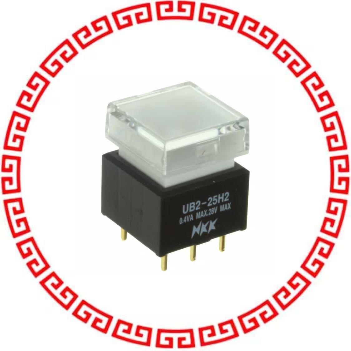UB225SKG036B-3JB SWITCH PUSH DPDT 0.4VA 28V