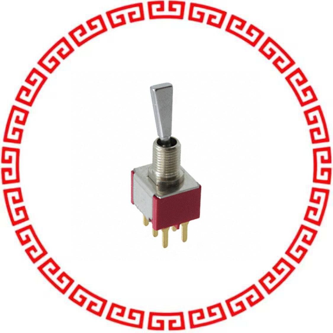 100DP1T6B15M2RE SWITCH TOGGLE DPDT 0.4VA 20V