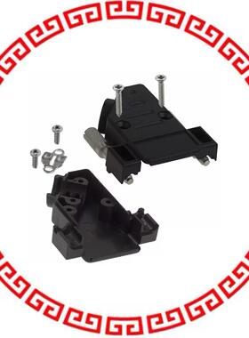 974-009-010R011 BACKSHELL DB9 BLACK PLAST 40DEG