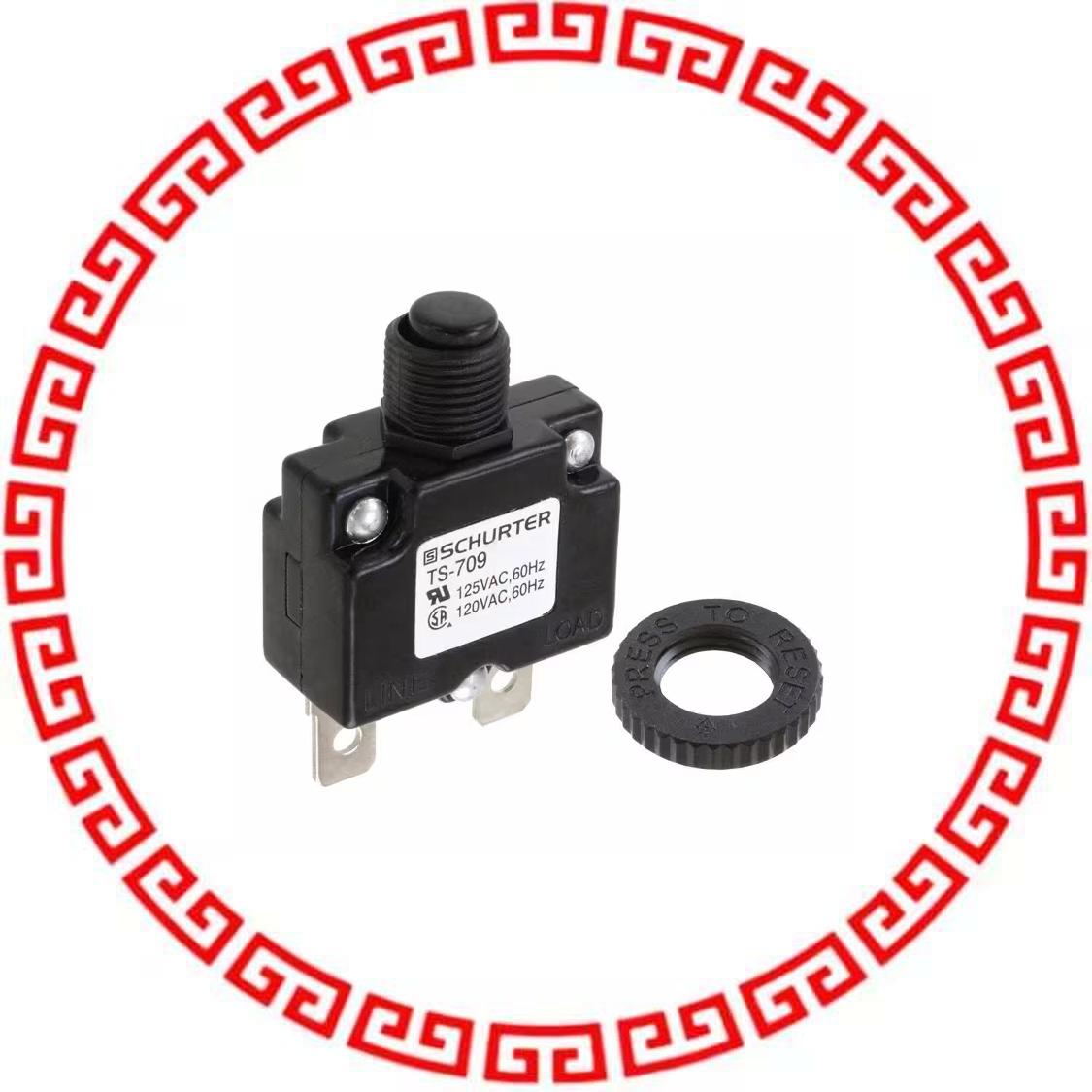 TS-709-8 CIR BRKR THRM 8A 250VAC 50VDC