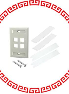 NK4FEIY FACEPLATE SNGL GANG 4PORT IVORY