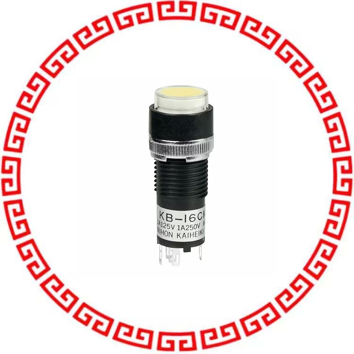 KB16CKW01-01-JE SWITCH PUSHBUTTON SPDT 1A 125V