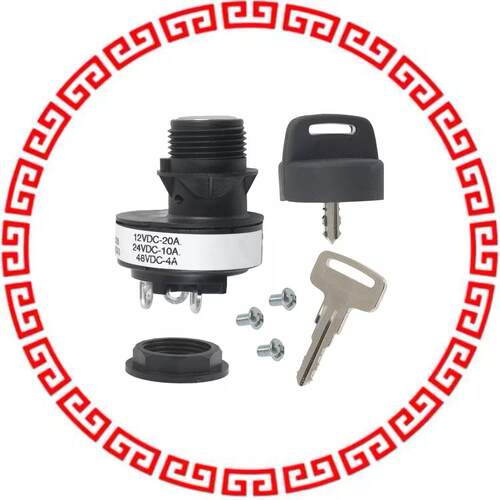84828-07 SWITCH KEYLOCK 2POS SPST 20A 12V