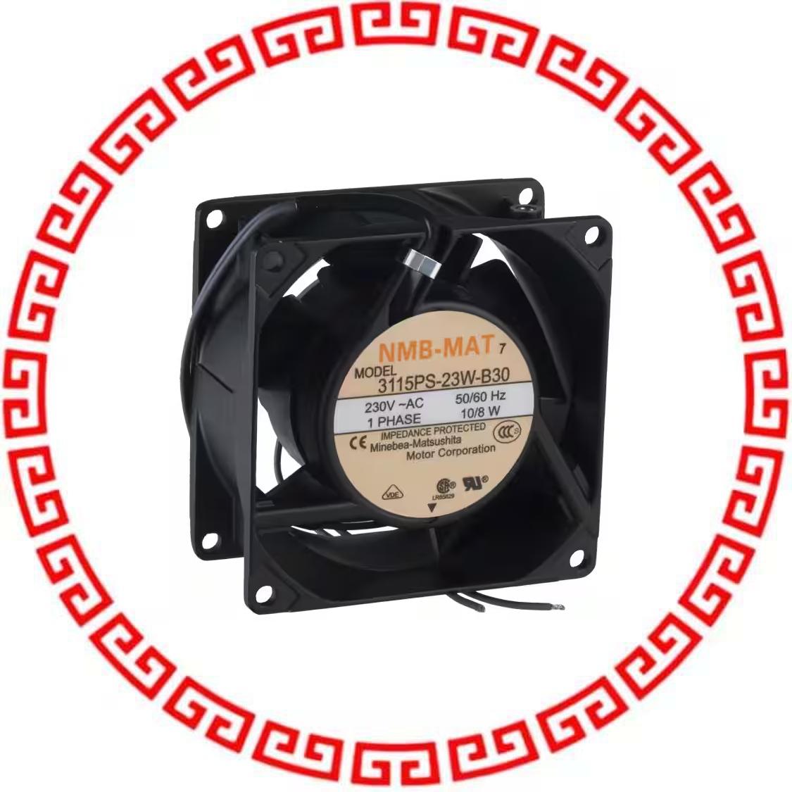 3115PS-23W-B30-A00 FAN AXIAL 80X38MM 230VAC WIRE