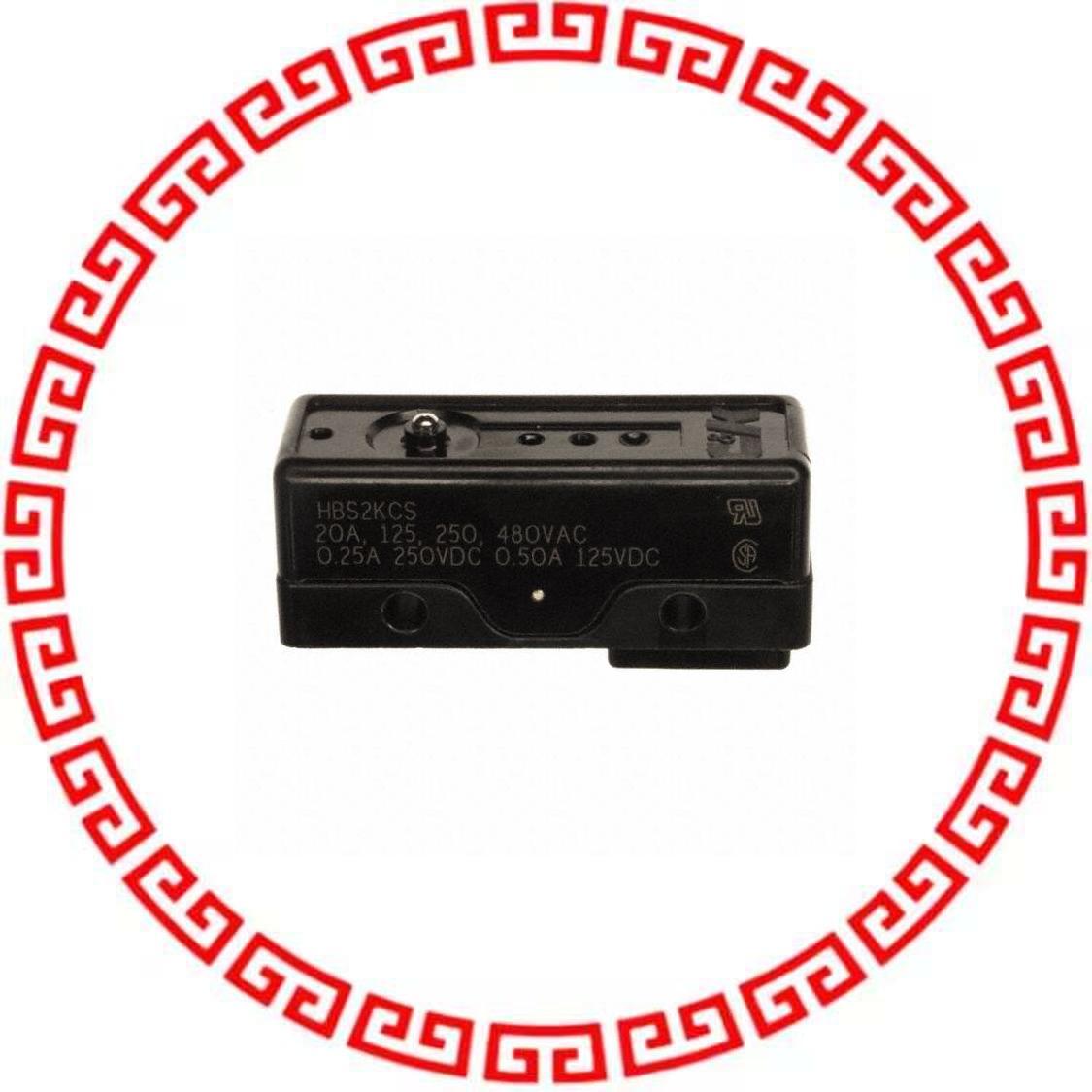 HBS2KCB4SP011C SWITCH SNAP ACTION SPDT 20A 125V
