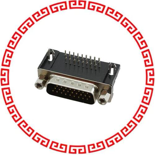 10090926-P264VLF CONN DSUB HD PLUG 26POS R/A SLD
