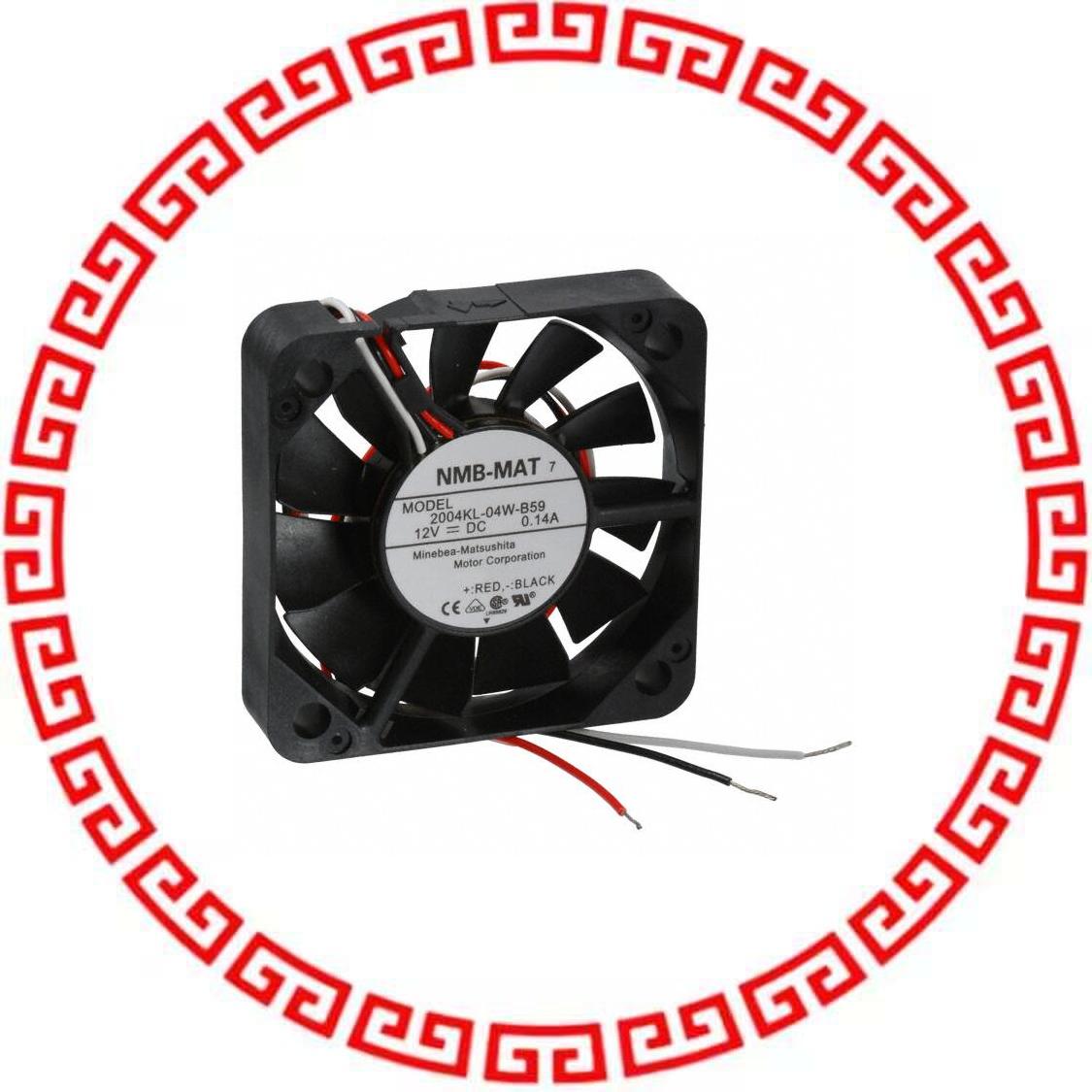 2004KL-04W-B59-B00 FAN AXIAL 50X10MM 12VDC WIRE