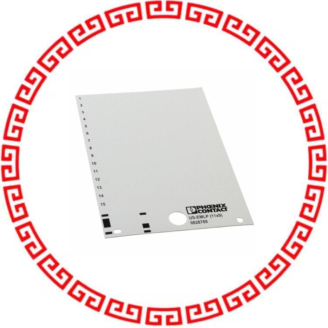 828789 PLASTIC LABEL CARD WHITE UNLABEL