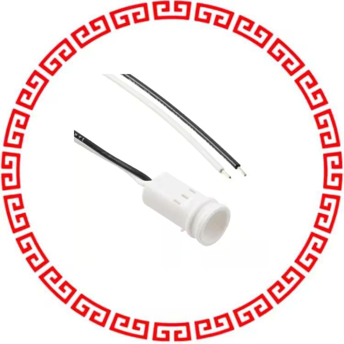 CNX_440_X02_4_1_24 LED CBL ASSY 5MM 2WIRE WH/BK 24